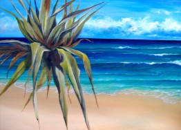 Pandanus Palm Seascape - SOLD